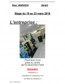 Rapport de stage Pharmacie Cuny place du centre