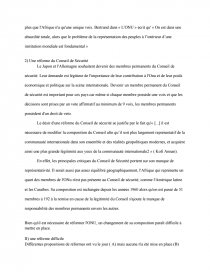 Reforme De L Onu Note De Recherches Dissertation