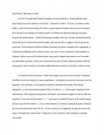 Paul Eluard Ma Morte Vivante Commentaire De Texte