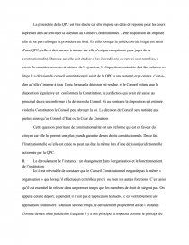 Le conseil constitutionnel et la qpc dissertation