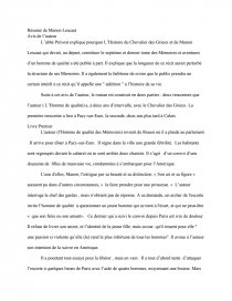 dissertation manon lescaut 1ere