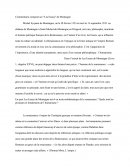 Commentaire Composé Sur "Les Essais" De Montaigne