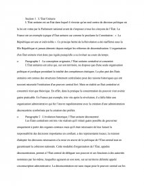 Dissertation sur etat unitaire et etat federal france