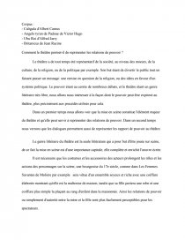 Dissertation theatre et pouvoir