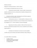 Management Et Marketing International : Contextes Et Théories