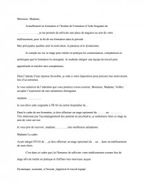 lettre de motivation stage optionnel aide soignante