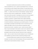 Morceau du début d'une Dissertation sur le personnage du roman