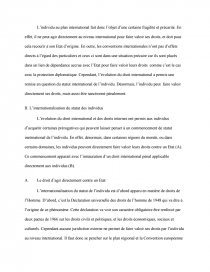 l'individu sujet de droit international dissertation