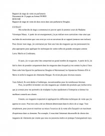 stage de parfumerie