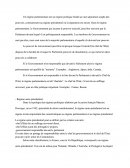 Les régimes Politiques