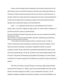 Dissertation Sur Dom Juan Baroque Ou Classique