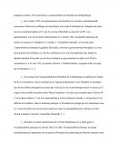 La Responsabilité Du Président De La République