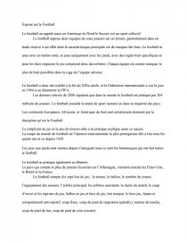 Expose Sur Le Football Dissertation Chris Balangi