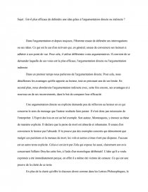 argumentation directe ou indirecte dissertation