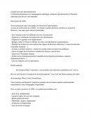 Lettre assistant manager