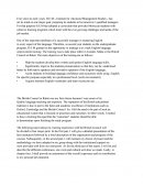 Rapport Stage British Council