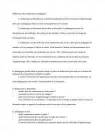 Difference Entre Didactique Et Pedagogie Dissertation Dissertation