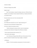 Rapport Déclaration d’échanges de biens