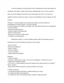 exemple note de cadrage projet