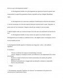 Le développement durable