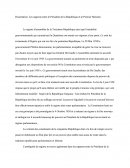 Dissertation: Les Rapports Entre Le Président De La République Et Le Premier Ministre