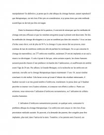 dissertation sur le clonage humain dissertation sur le clonage humain