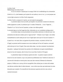 Methodologie De La Fiche D Arret Commentaire D Arret Boobafr