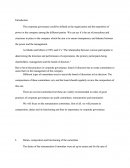 La gouvernance d'entreprise (document en anglais)