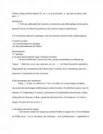 Plan De Commentaire Litteraire Zadig Voltaire Memoires Gratuits Dissertation
