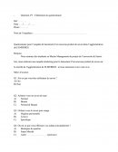 Questionnaire Enquête