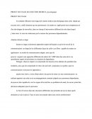 Projet De Stage Dc4 soutien medico - psycologique