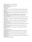 Application de concepts Lean dans une opération d'entrepôt (document en anglais)