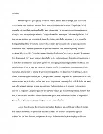 Les conflits des lois dans le temps dissertation