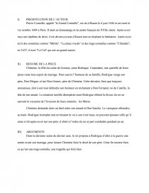 Fiche De Lecture: La Pièce De Théâtre Le Cid De Corneille - Documents  Gratuits - Bosspgm77