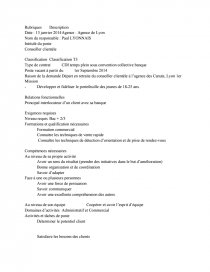 Fiche De Poste Conseiller Clientele Recherche De Documents Klmence