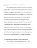 Droit Constitutionnel: Le Président de la République sous la 3ème République