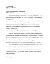 Manuscrit Lettre Projet Professionnel Aide Soignante - vrogue.co