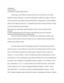 Commentaire Et Analyse De L Acte Iii Scene 4 De La Tragedie Andromaque De Jean Racine Analyse Sectorielle Dissertation