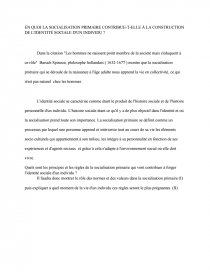 La Socialisation Primaire Memoire Ellie La Socialisation Primaire Memoire Ellie