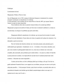 Maupassant Preface A Pierre Et Jean Fiche De Lecture Tyranides
