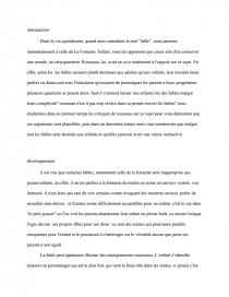 dissertation sur la fable