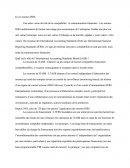 Quels Sont Les Principes Fondamentaux Des IFRS Et Comment Ces Normes Ont-elles Impacté Les Activités Des Banques ?