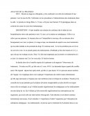 Analyse De Situation Infirmière: post-opération