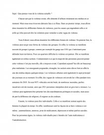 dissertation la violence