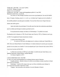 Analyse De L Oeuvre Un Secret Philippe Grimbert Fiche De Lecture Kavou