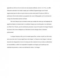 Dissertation la langue francaise est elle en danger of