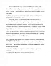 Lettre De Motivation Dut Génie Biologique