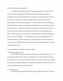 Dissertation De Philosophie: Peut-on être libre sans être responsable?