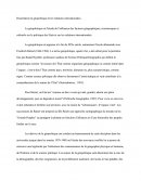 Dissertation: la géopolitique et les relations internationales