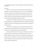 La Vème Régime parlementaire à tendance présidentielle ou régime présidentielle à tendance parlementaire